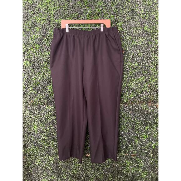Alfred Dunner Black Trousers Women’s Size 22W Elastic Waistband - Picture 1 of 4